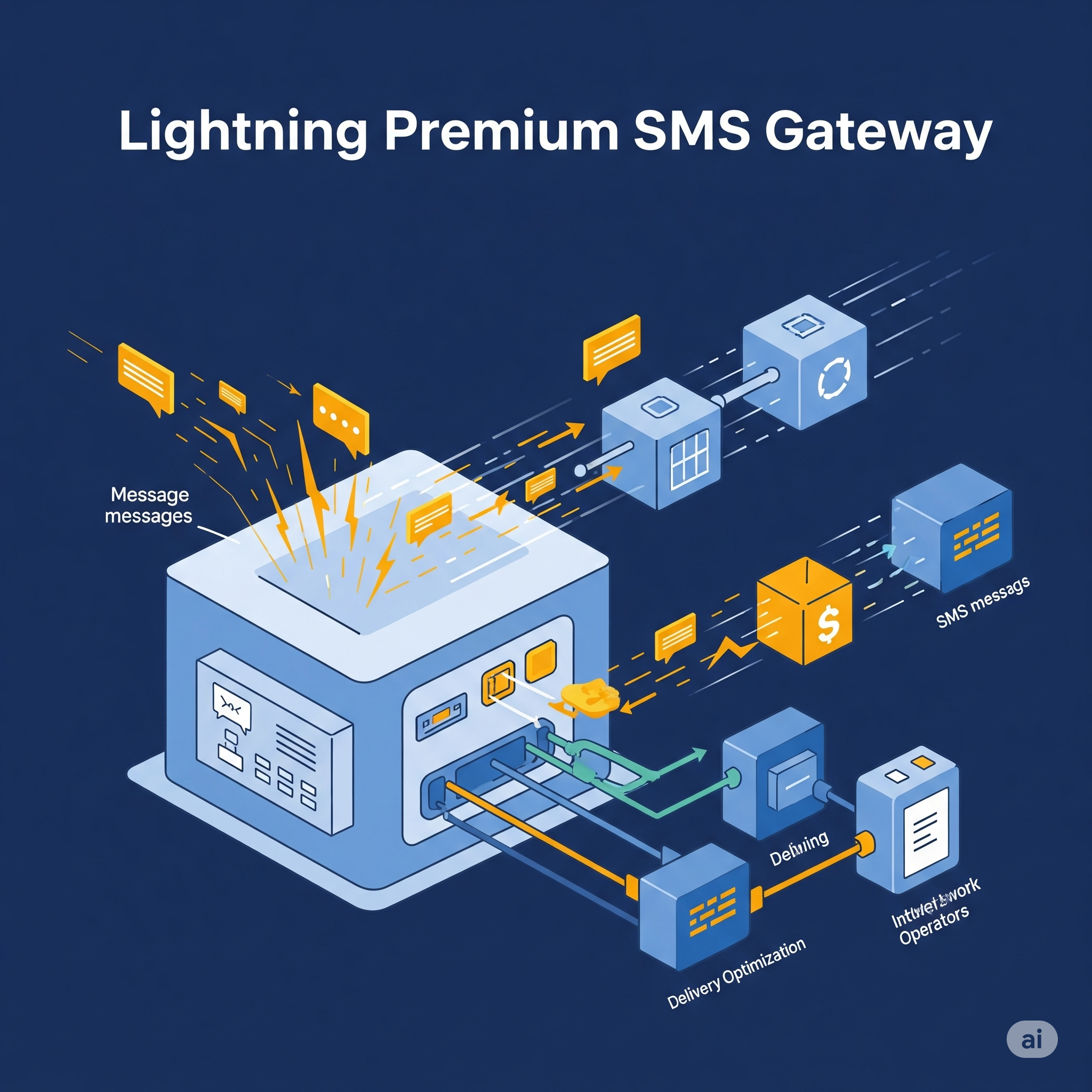 PREMIUM ROUTE - Premium SMS service illustration