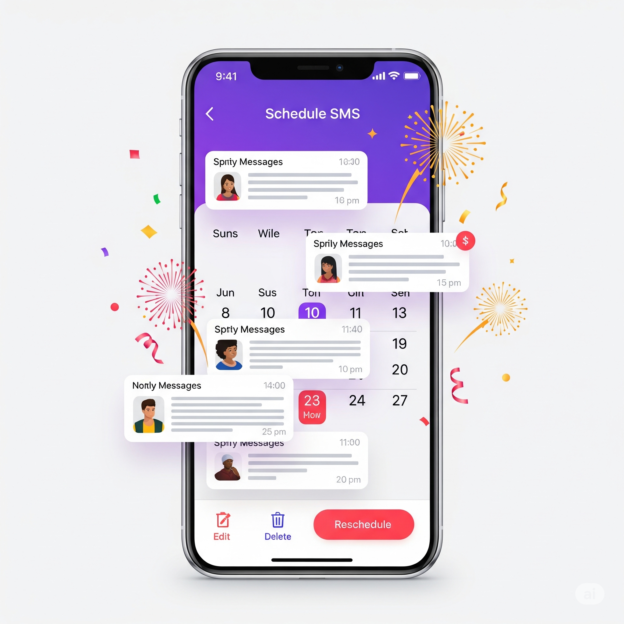 SCHEDULE SMS - Premium SMS service illustration